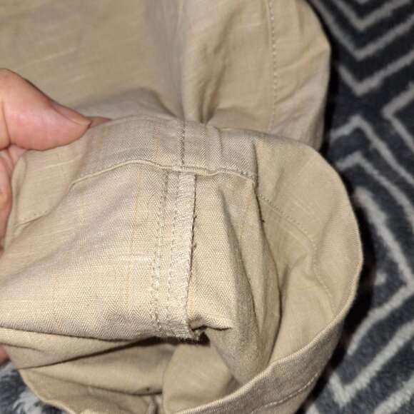 Louis Philippe Authentic Slim Fit Trousers - Light Beige, Size 32 - Picture 7 of 9